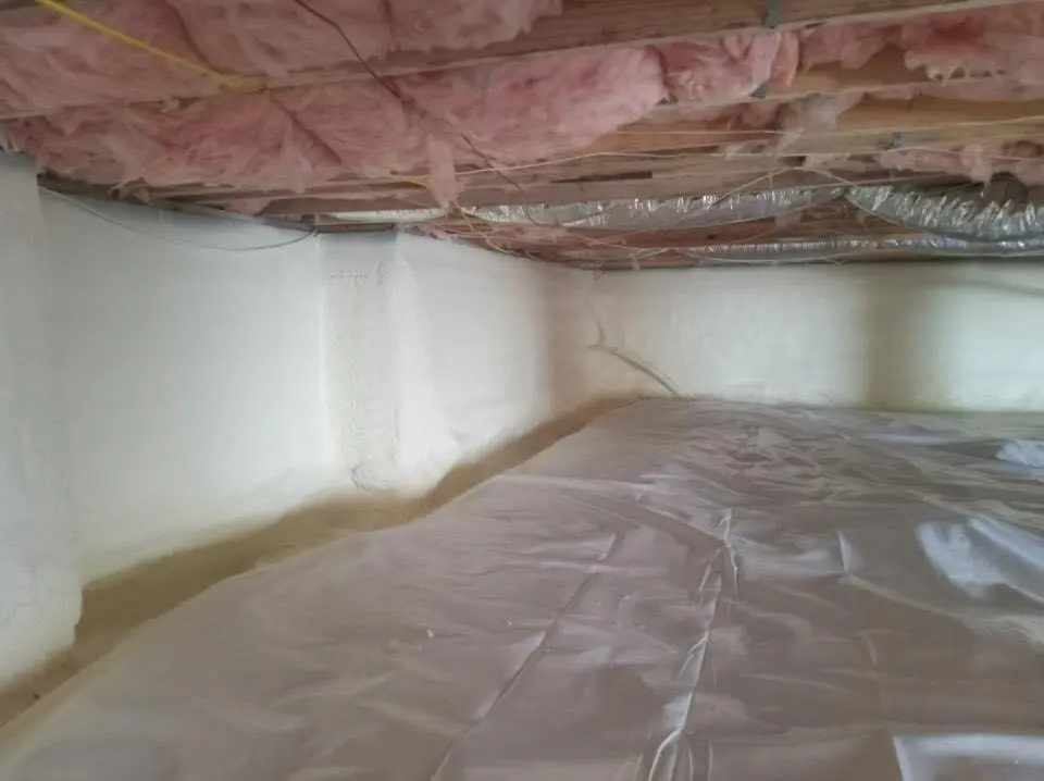 Crawl space encapsulation with closed-cell spray foam for Roof Maintenance in Haverhill